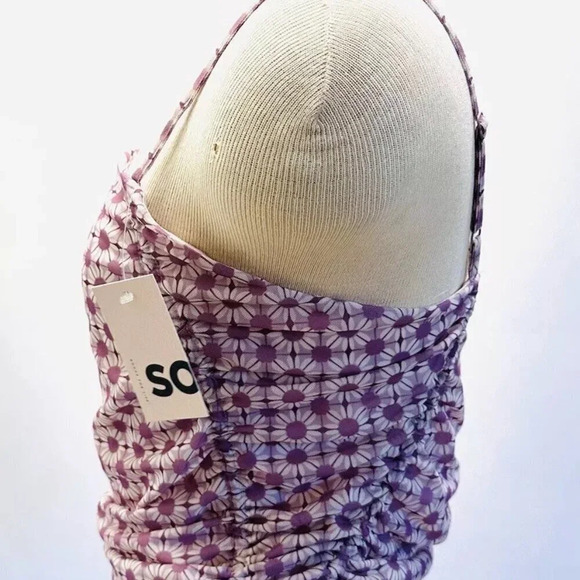 NWT SO GOODS FOR LIFE Juniors Sleeveless Straps Pullover Crop Purple Top Large - Picture 3 of 11